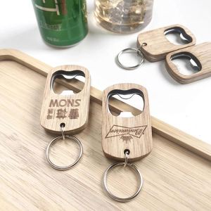 Paquete de 100 abridores de botellas personalizados con mango de madera, espacios en blanco para grabado láser, mezcla de 2 estilos para uso en bares, abridor promocional de metal - Product Image 5