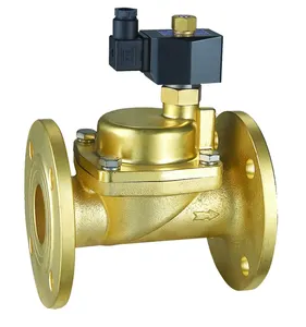 PS-FK brass body with flange end normally open Pilot operated steam solenoid valve