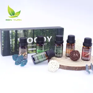 Huiles essentielles 100% naturelles personnalisées Huiles de qualité thérapeutique Top 6 Aroma Ensemble d'huiles essentielles Kit cadeau Boîte d'emballage pour diffuseur