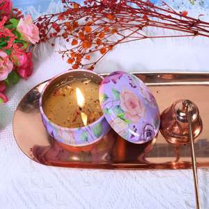 Velas Aromáticas Hechas a Mano, Velas Perfumadas <span class=keywords><strong>de</strong></span> Cera <span class=keywords><strong>de</strong></span> Soja <span class=keywords><strong>de</strong></span> Lujo con Flores Secas - Product Image 1