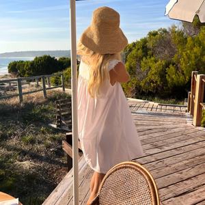 Robe Courte Florale Vintage en Coton avec Dentelle, Sans Manches, Élégante et Naturelle, Style Brise Marine, Idéale pour un Look du Jour (OOTD) – Nouvelle Collection Femme - Product Image 4