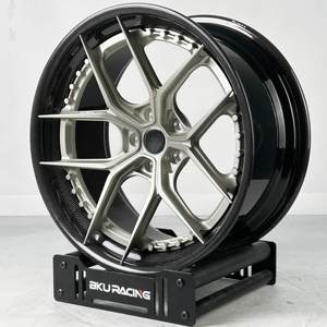 Jantes Bku en fibre de carbone forgée en 2 parties 5x120.65 pour C6 C7 C8 Z06 ZR1 E-Ray 19 -22 pouces, jantes personnalisées - Product Image 1