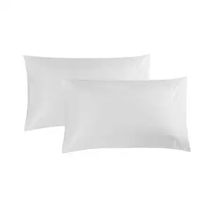 Süper yumuşak 200TC 50% cotton50 % 100 polyester beyaz otel yastık kılıfı standart boyut