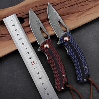 Couteau pliant de poche EDC pour camping en plein air, style Bochen Nes, en acier Damas avec manche G10 et gravure laser, vente en gros 2026