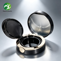 Boîtier de luxe noir magnétique OEM/ODM pour coussin de maquillage, fond de teint BB, emballage plastique en gros pour marque cosmétique