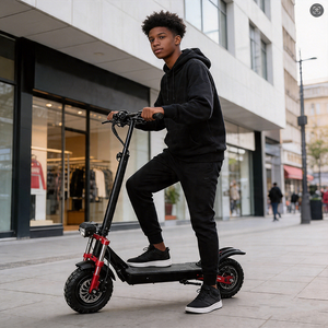 Trottinette élégante pour adolescents et adultes avec télécommande disponible, modèle DW-XS-M6, hauteur de guidon réglable pour un confort optimal - Product Image 4