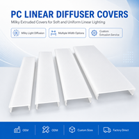 Diffuseur LED Lacté pour Éclairage Linéaire, Cache de Profil LED en PC Extrudé, Abat-jour pour Bande LED, Diffuseur Personnalisé
