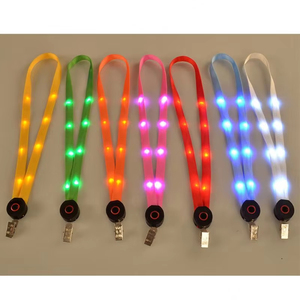 Cordón Multifuncional de Moda con Luces LED, Cordón Luminoso de Halloween con Impresión de Logotipo LED, Cordón de Lujo con Luces LED, Correa para el Cuello con Luces LED - Product Image 1