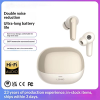 Peredam Kebisingan Ganda IPX4 Tahan Air untuk Earbud 5.3 Audio Hi-Fi Pas di Telinga-Waktu Putar Tahan Lama Headphone TWS