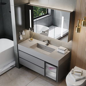 Baño mesa de lavado lavabo gabinete lavabo hogar inteligente baño gabinete lavabo combinación - Product Image 5