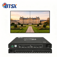 Dispositif de raccordement de bureau ultra-large en métal avec 2 sorties HDMI 2.0 et DisplayPort, prise en charge de la résolution personnalisée, faible consommation d'énergie
