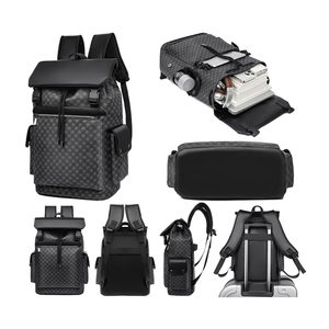 <span class=keywords><strong>Sac</strong></span> <span class=keywords><strong>à</strong></span> <span class=keywords><strong>Dos</strong></span> <span class=keywords><strong>Homme</strong></span> Tendance <span class=keywords><strong>à</strong></span> Logo Personnalisé, Grande Capacité, Imprimé de <span class=keywords><strong>Luxe</strong></span> pour Hommes d'Affaires - Product Image 2