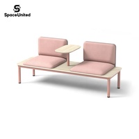 Ensemble canapé et table basse SpaceUnited, style moderne minimaliste, décontracté, cadre en métal, canapé deux places rembourré