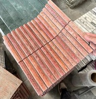 Carreaux muraux en mosaïque de travertin en marbre cannelé pour panneaux de douche de salle de bain avec garniture de crayon personnalisée Surface polie Garantie 1 an