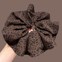Scrunchies Tengxing sans dommages, haute élasticité, vintage, faits à la main, en tissu imprimé léopard pour femmes