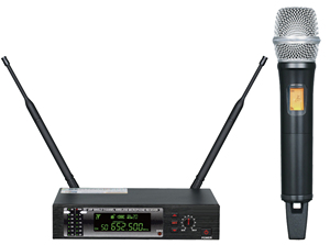 Sistema de micrófono inalámbrico profesional UHF X4 con auriculares de diadema mini True Diversity para presentaciones en escenario - Product Image 3