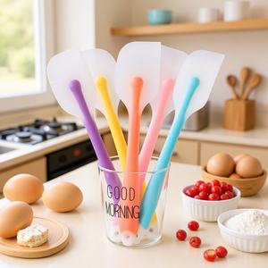 ไม้พายซิลิโคนเคลือบแข็ง ทนความร้อน ยืดหยุ่นได้ เหมาะสำหรับการกวน พลิก และขูดอาหารในกระทะขนาดใหญ่ - Product Image 1