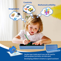 Tableau d'écriture multifonctionnel effaçable et réutilisable Tablette de dessin électronique LCD éducative avec étui à crayons