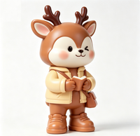 Figurine d'art de cerf personnalisée en PVC et ABS, statue de dessin animé, fabrication OEM en Chine, figurine personnalisée pour la vente en gros de produits de marque