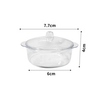 Gobelets à dessert en plastique PS transparent épais de qualité alimentaire, 60 ml, empilables, avec couvercle, pour la pâtisserie, l'emballage de gâteaux