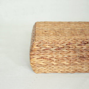 Adorable Pouf Carré en Jacinthe d'Eau pour Enfants, Matériaux Naturels, Ottoman Tressé, Tabourets pour Bébés - Product Image 4