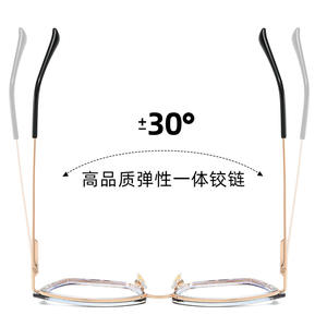 87257 Tr90แว่นตากันแสงสีฟ้ากรอบตาแมวโลหะบานพับสปริงแว่นสายตาเต็มขอบสำหรับทุกเพศสไตล์ยุโรปอเมริกัน - Product Image 1