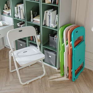 Chaise de salle à manger pliante moderne multicolore en plastique et acier, durable, pour usage extérieur et espaces commerciaux - Product Image 2