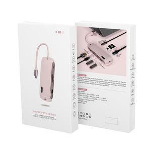 Hub USB 8 trong 1 loại C HUB Type-C để PD 100W <span class=keywords><strong>USB3.0</strong></span> USB2.0 * <span class=keywords><strong>2</strong></span> HD-MI SD TF RJ45 100M cho Macbook - Product Image 6
