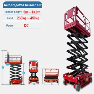 Fabriek Direct Te Koop Hoge Sterkte Anti-Roest Zelfrijdende Schaarlift 6M Kleine Schaar Type Lift Platform