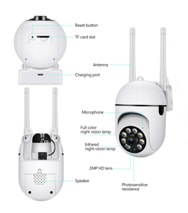 Factory A7 WiFi 1080P HD Full Color <b>Security</b> 360 Indoor/Outdoor Wireless <b>Camera</b> with YSX App Supports up to 128GB MicroSD - Product Image 4