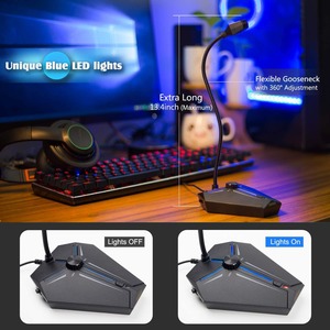 Microfono USB per Computer CMTECK G006Plus Plug & Play con Luce RGB per PC e Laptop, Gaming 360° °   Microfono da tavolo a <span class=keywords><strong>collo</strong></span> d'oca regolabile - Product Image 3