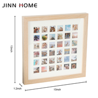 36 ouverture plexiglas MDF bois Collage cadre photo personnalisé fer suspendu comprend tapis de Pentecôte mural peut contenir 30 petites photos
