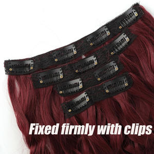 ผมต่อแบบสั้นหยักศกสำหรับผู้หญิง ชุด 4 ชิ้น ยาว 30 ซม. น้ำหนัก 130 กรัม ผมต่อสังเคราะห์ - Product Image 3