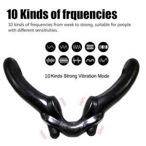 Caja Personalizada Gratis - Vibrador Dildo Strap-On sin Correa de 20 Modos para Mujeres, <span class=keywords><strong>Doble</strong></span> Punta Anal, Vibradores de Penetración, Juguetes Sexuales - Product Image 3