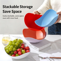 Assiette à collation en plastique PP de qualité alimentaire, empilable, résistante aux chutes, motif grain de bois, pour table de salon, fête, ou comme bol à fruits
