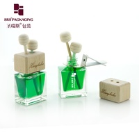 Diffuseur de parfum en verre, désodorisant pour voiture, 6/8ml, 10 pièces, bouteille de parfum avec couvercle en bois