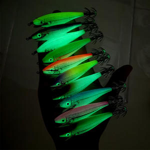 Lichtgevende 10G/10Cm Aas Garnalen Inktvis Haak Plastic Garnalenbodem Vissen Kunstmatig Hard Aas Voor Karper En Snoek Zoetwatervis - Product Image 2