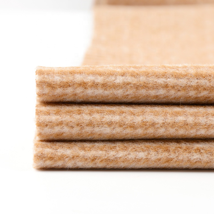 Высококачественный полиэстер вискоза Тяжелая трикотажная пряжа окрашенная твидовая велюровая шерстяная ткань