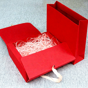 Paper <b>gift</b> box, <b>gift</b> box with satin ribbon <b>bow</b>, rectangle folding <b>gift</b> box - Product Image 1