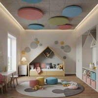 Panneaux acoustiques en polyester colorés pour chambre d'enfant, écologiques et sûrs, dalles murales acoustiques de formes multiples pour la décoration de chambre d'enfant
