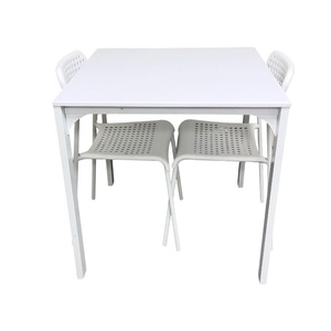 3 mảnh bảng thiết lập cho phòng ăn không gian nhỏ bảng vuông với 2 ghế nhựa cho đồ nội thất nhà bếp tc0197 - Product Image 2