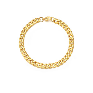 Pulsera de eslabones cubanos de plata 925 para hombre al por mayor, chapada en oro vintage, joyería hip hop, accesorio de estilo urbano para fiesta - Product Image 1