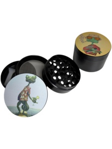 Broyeur à herbes manuel moderne en alliage de zinc rond de 50 mm avec design artistique entièrement imprimé pour accessoire - Product Image 1