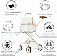 Poussette pliable multifonctionnelle légère pour animaux de compagnie, très vendue, avec panier amovible pour chats et chiens de taille moyenne/grande