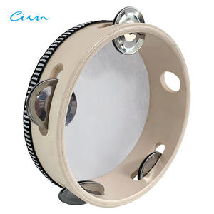 Tambor de Mano de Madera de Entrega Rápida, Mini <span class=keywords><strong>Pandereta</strong></span> de 4 Pulgadas para Bodas y <span class=keywords><strong>Navidad</strong></span> - Product Image 5