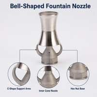 Boquilla de Chorro para Fuente de Agua en Cascada de Acero Inoxidable, Diseño Moderno, Decorativa para Exteriores, Ecológica, Duradera, No Ajustable