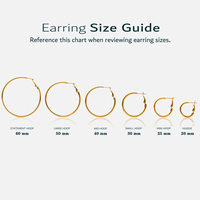 Boucles d'oreilles créoles fines en acier inoxydable 316L plaqué or PVD 18 carats, étanches, à boucle ouverte, multi-tailles, empilables