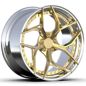 Ruedas de aluminio forjado, <span class=keywords><strong>llantas</strong></span> <span class=keywords><strong>doradas</strong></span>, piezas de coche, coche, pasajeros, personalizadas, 2 piezas - Product Image 1