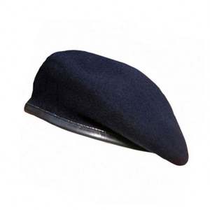 Béret unisexe en laine 100% de couleur unie, style décontracté, vente en gros d'usine OEM - Product Image 4