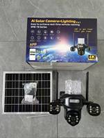 Caméra murale solaire OMSEN nouvelle tendance avec WiFi 4G SIM, triple objectif, lumière murale RGB avec caméra de surveillance CCTV, système de sécurité